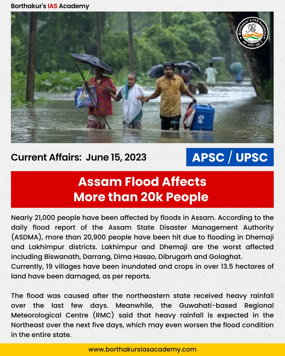 Current Affairs | June 15th.
.
.
.
#currentaffairs #NewsAnalysis #currentaffairsquestions #dailynews #civilservicespreparation #apsc #upsc #assam #flood #assamfloods