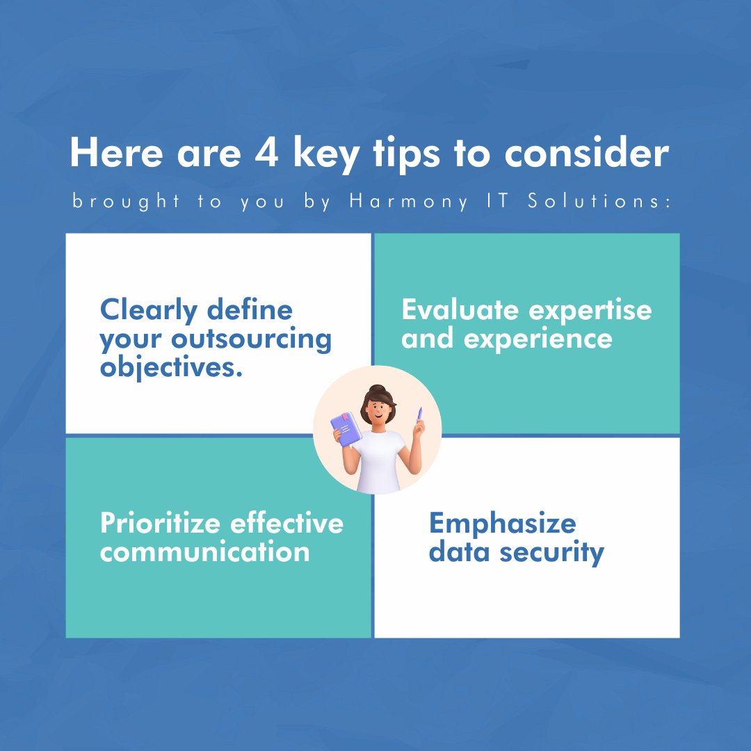 HarmonyTechLLC's tweet image. From defining objectives to prioritizing data security, we&apos;ve got you covered.

Let&apos;s optimize your business together! 💼✨

Follow us to learn more about Harmony!

#OutsourcingTips #BusinessEfficiency