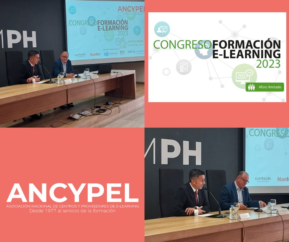 🎙️ Gerardo Gutiérrez , director general del <a href="/empleo_SEPE/">SEPE</a>, junto a José Antonio Buzón, vicepresidente de ANCYPEL, en la ponencia Nueva Ley de Empleo. Impacto en la FP y modificaciones de la Ley 30/2015 en el #CongresoFormaciónELearning2023
#FormaciónProfesional #LeyEmpleo #ANCYPEL