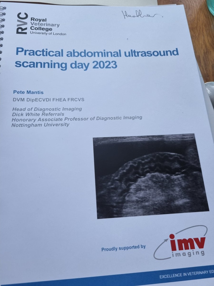 Big thanks to those @RoyalVetCollege CPD for the excellent course yesterday. @petemantis was amazing as always with great support from Laura. Thx @IMVimaging 4 use of the v best machines #justgettheprobeon