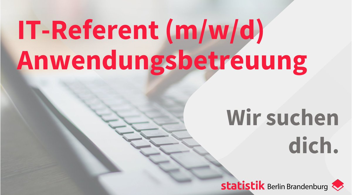 statistik_bbb's tweet image. Komplexe IT-Systemlandschaften klingen für dich wie Musik im Ohr? #Programmiersprachen schreibst du fließend? Dann ist dieser #Job was für dich. 📊💻  Wir suchen eine IT-Referentin oder einen Referenten. Nutze gerne auch das Schnellbewerbungsformular 👇  statistik-berlin-brandenburg.de/IT_ReferentIn_…