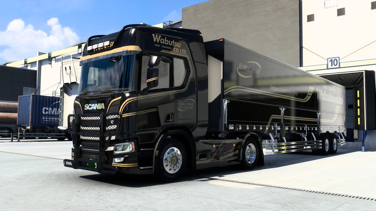 starforce1128's tweet photo. Wabutsu再現シリーズ
Modeling : 整備士さん
Skin : starforce1128
#ETS2 #wabutsu #SCANIA #ETS2jp
黒もカッコいいです😄
シンプルなデザインですが、各パーツにまたがるラインの位置合わせは苦労しました https://t.co/nYU4msD9ZX