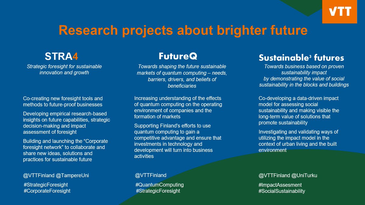 9/10
3 examples of current research projects focused on developing #StrategicForesight and #ImpactAssessment & applying foresight methodologies to transform emerging technologies into #SustainableBusiness opportunities

#QuantumComputing #CorporateForesight #SocialSustainability