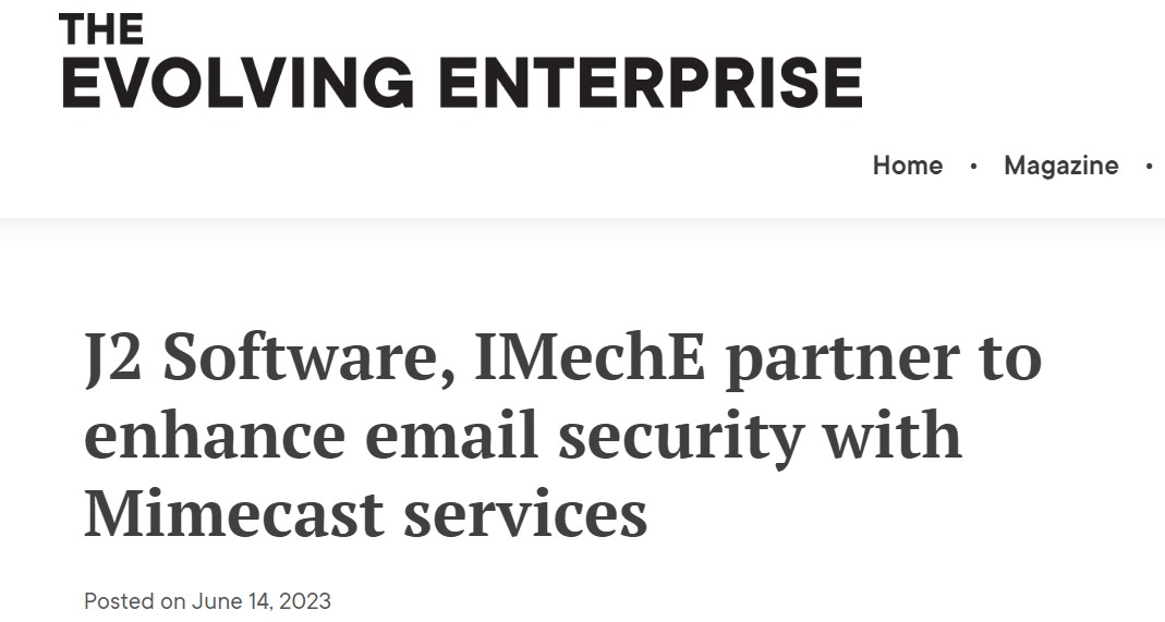 A great article on the work we are doing in #partnership with IMechE. We strive to work alongside our customers to continually bolster #resilience & improve their #cybersecurity posture. theee.ai/2023/06/14/276… We look forward to working with you - @J2johnMc @Mimecast @J2CSC