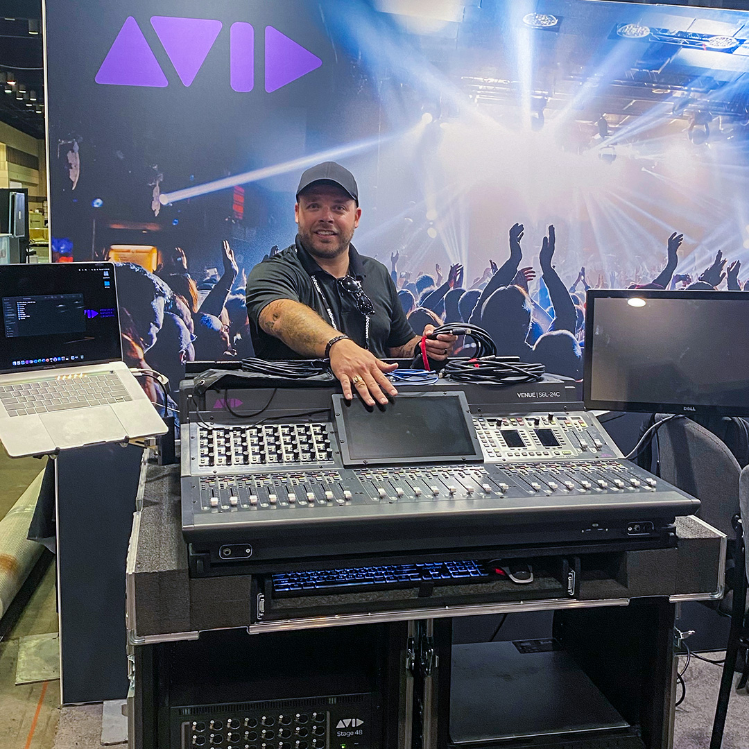 AvidLiveSound's tweet image. Welcome to @InfoComm 2023! Stop by our booth #5483 and get up close and personal with VENUE | S6L, Avid S1, and MBOX Studio.

#infocomm #infocomm2023 #sound #livesound #avids6l #avids1 #mboxstudio #mixing #recording #avid