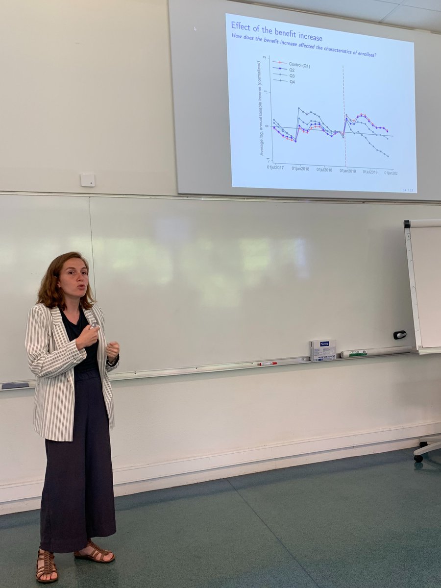 Monetary incentives matter to stimulate welfare programs take-up in France! #MonetaryPolicy 

Claire Leroy @c_leroy_, #PhD @CrestUmr @Polytechnique @IP_Paris, on her empirical study.

#HECeconPhD #EconTwitter #AcademicTwitter #AcademicConference