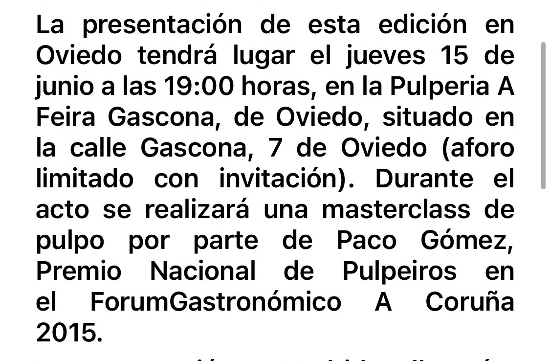 pulpopasion's tweet photo. Hoy presentamos a las 19:00 #PulpoPasión en @AFeiraPulperias #Gascona en #Oviedo #Asturias (solo con invitación).
Medios de comunicación confirmar con mail a comunicacion@nachosandoval.com 
🐙🐙🐙🐙🐙🐙 https://t.co/L0P7REAy8A