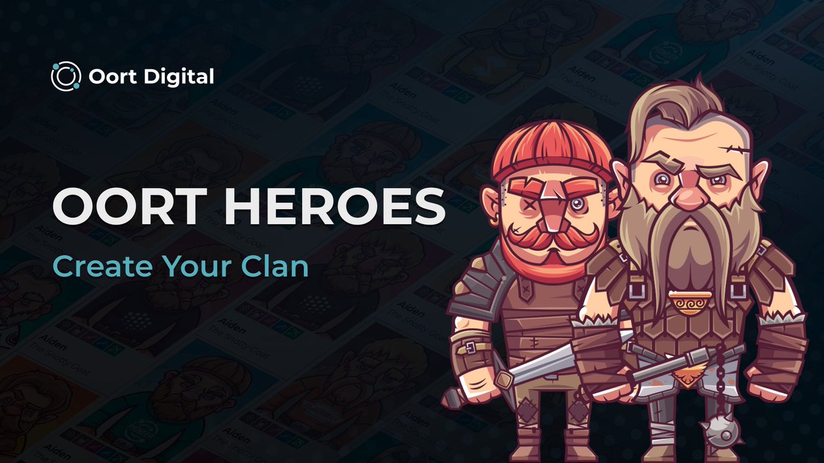 🎮🌐 Ready to dive into the #Web3 gaming universe? 

⚔️ Meet Oort Heroes, your #avatars in the Oort Digital ecosystem! 

🤺 Sporting brand-themed designs and custom skills, your hero is the key to exciting brand clan adventures.

#NFTs #P2E #nftgames $OORT