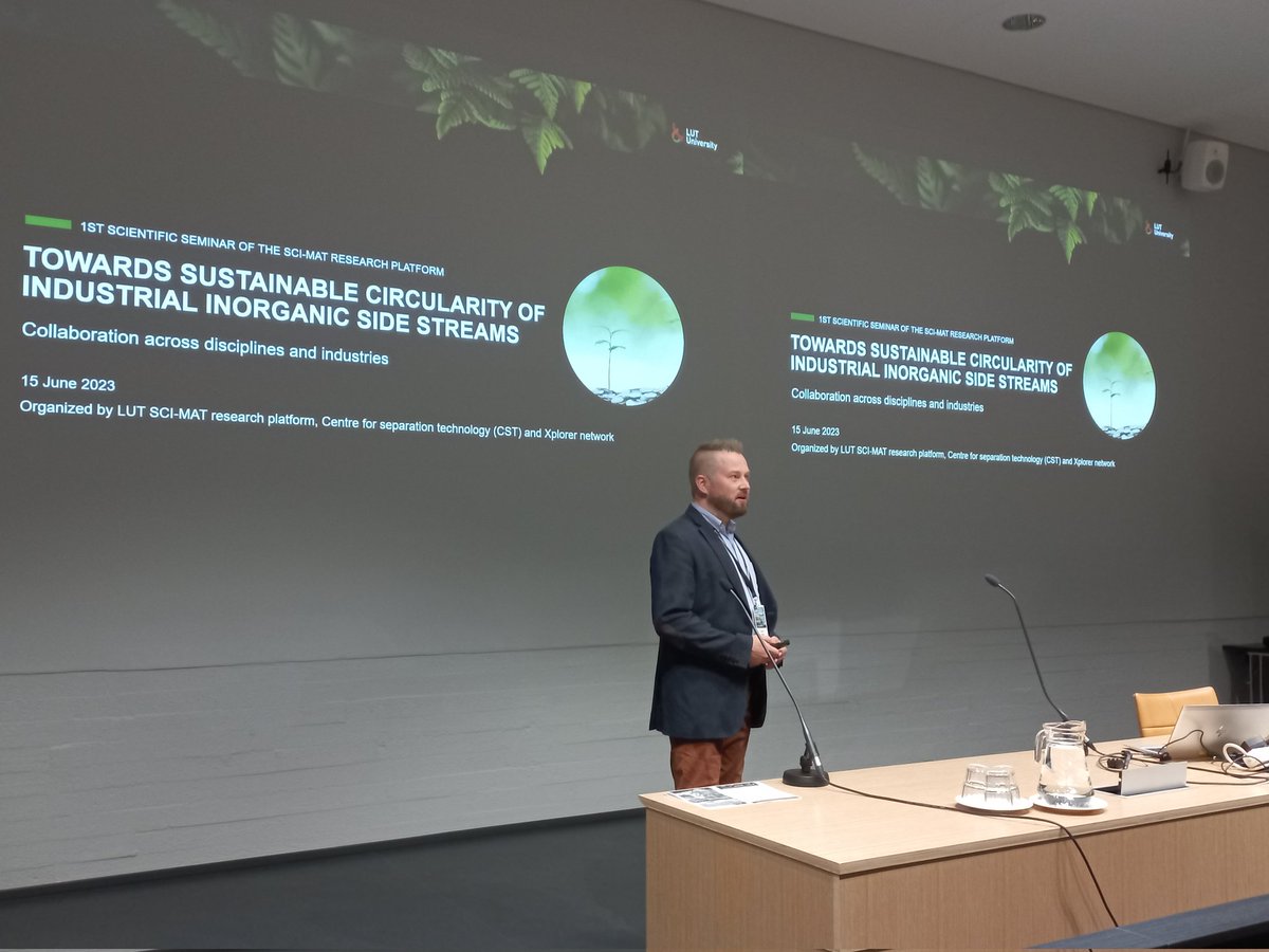 KatjaLahikainen's tweet photo. The seminar day of the @LUTscimat reseach platform of @UniLUT was opened by Assistant Professor, Sustainability Science, @JarkkoLevanen Looking forward to upcoming presentations and discussion #Nofs19 #CircularEconomy https://t.co/AcfvqQnXVi