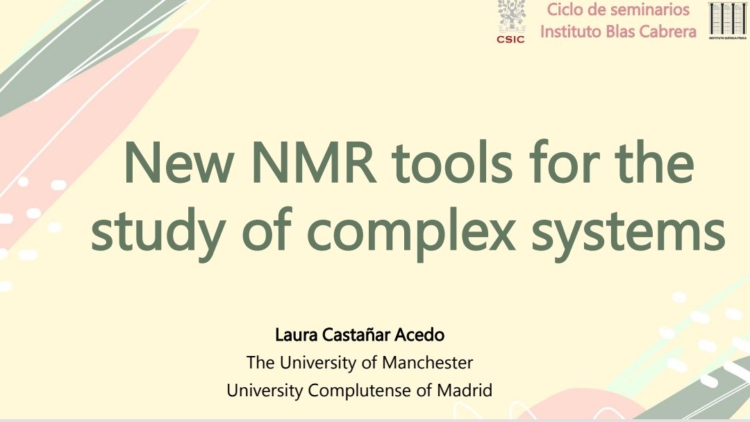 laura_castanar's tweet photo. Many thanks to all @iqf_csic researchers for such a lovely day!
#NMRchat #NMRmethods #BioNNR #MakingCommunity @RMNPro_IQF https://t.co/fnTQuk7KiC