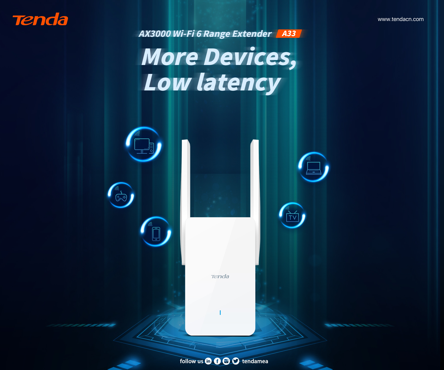 EXTENDER Wi-Fi 6 ax3000 – TENDA