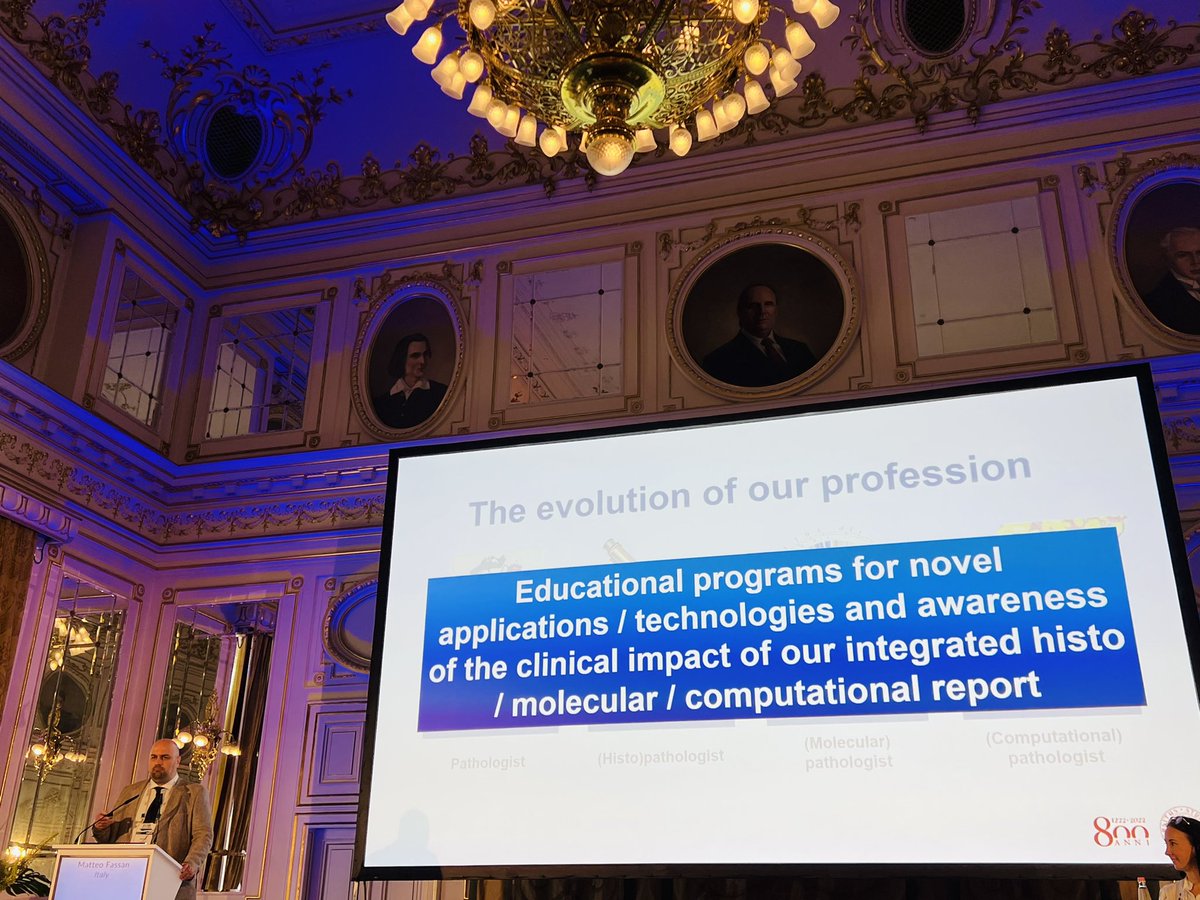 Dr. Luca (@atman_ci) on Twitter photo A great start of #ECDP2023 with Prof. M.Fassan from <a href="/UniPadova/">Università di Padova</a> who transports us from the past to the future of #pathology with a common denominator, the #pathologist and the new advancements represented by #molecular and #digital #AI at the center of #PrecisionMedicine A great start of #ECDP2023 with Prof. M.Fassan from <a href="/UniPadova/">Università di Padova</a> who transports us from the past to the future of #pathology with a common denominator, the #pathologist and the new advancements represented by #molecular and #digital #AI at the center of #PrecisionMedicine