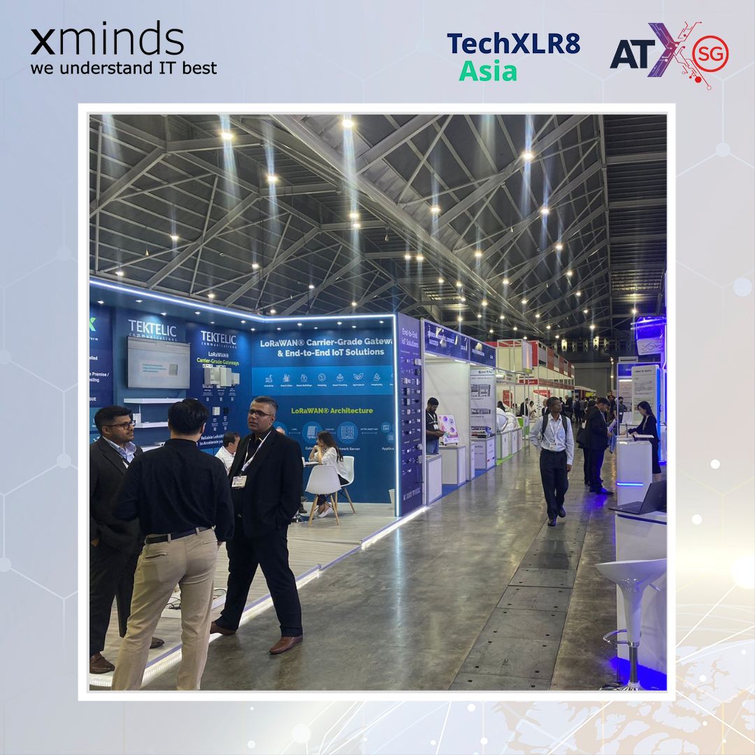 Bringing you glimpses from the incredible TechXLR8 event held at the Singapore Expo on 7-9 June 2023! 📸✨Xminds was proudly represented by Mr Ram Govind Narayan, our CEO, and Mr Kishore Kumar, our Marketing Head.
#TechXLR8 #SingaporeExpo #XmindsAtTechXLR8 #ATXSG #xminds
