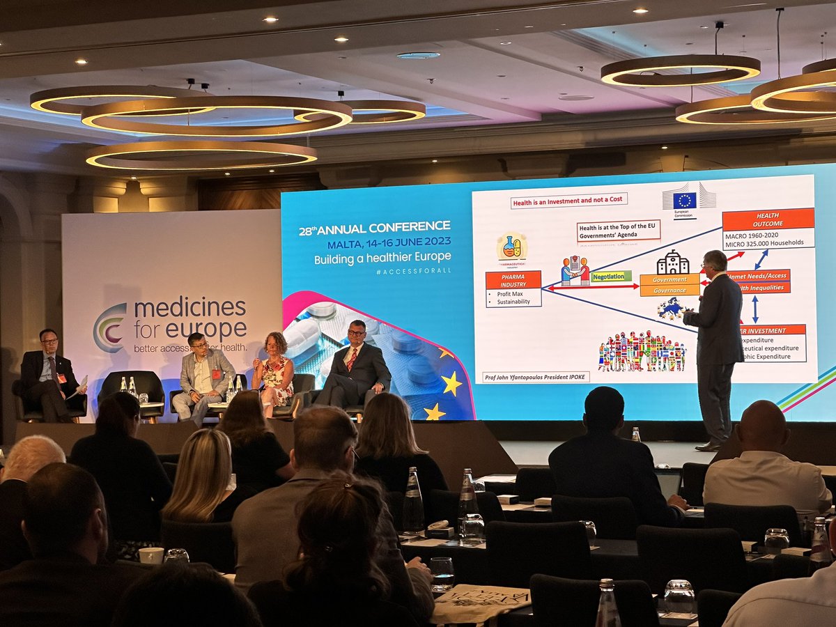 ViatrisEUPolicy's tweet photo. (1/3) At #MedsforEU2023: the Viatris-supported study on underinvestments of medicines and health services in the #CEE region presented now; Prof. Yfantopoulos showcasing the impact of chronic underinvestment in #healthcare in Greece, Poland and Romania

More 👀⬇️ https://t.co/wC8HH1Wq2V