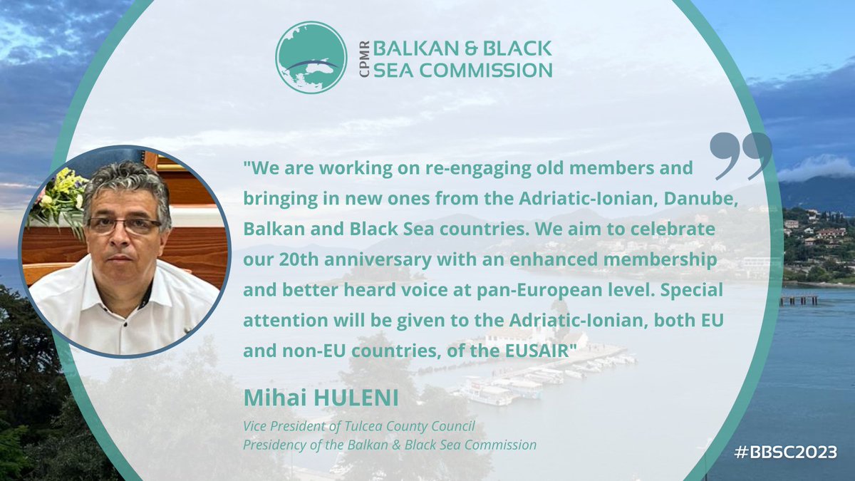 BBSC_CPMR's tweet photo. 🗨️ Mihai Huleni, Vice President of Tulcea County Council, Presidency of the @BBSC_CPMR
#BBSC2023 https://t.co/HlaGEQ0JAC