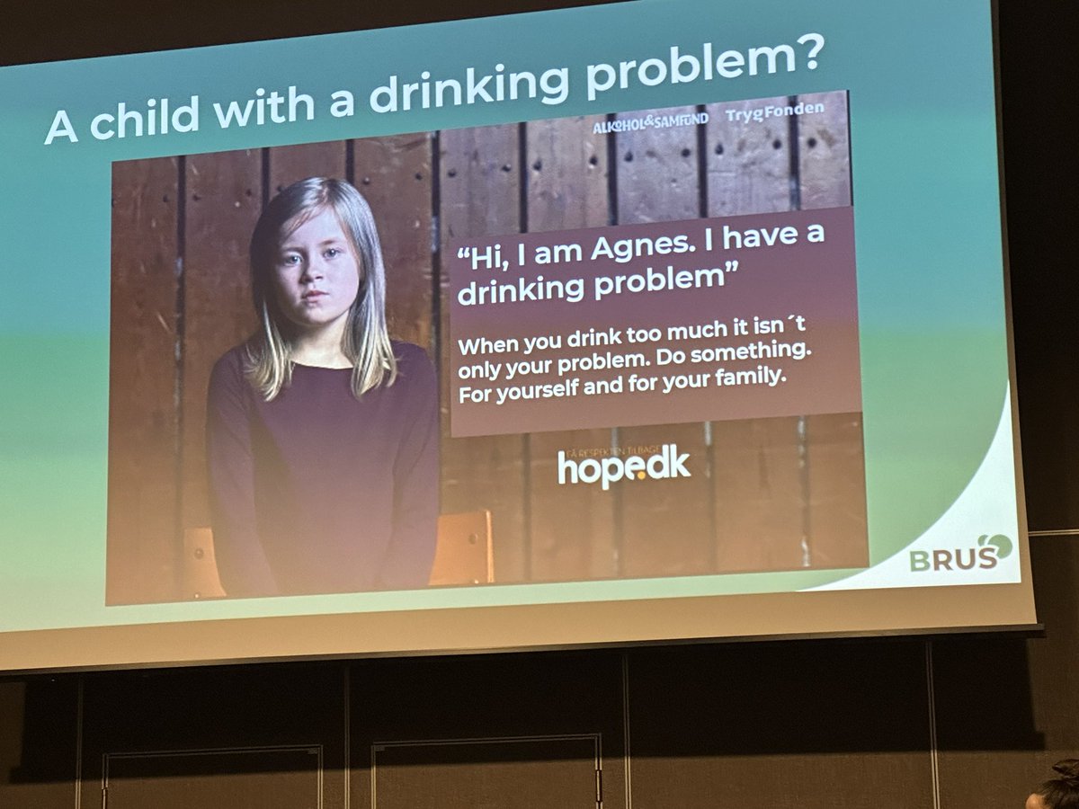Interesting campaign from Denmark - parental issues with alcohol impact on children #ESSC2023 - introducing digital counselling for children and young people