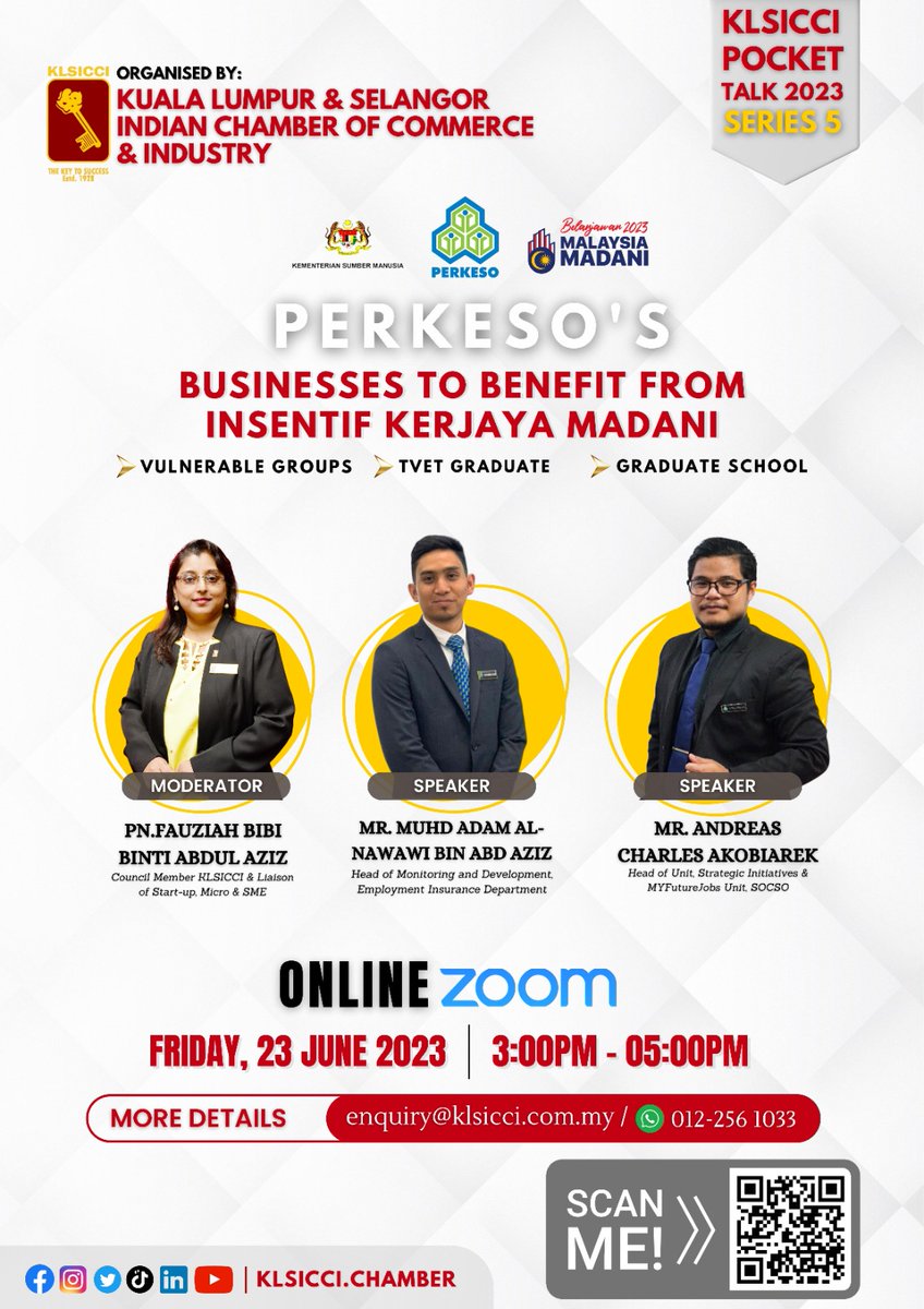 KLSICCI's tweet photo. 𝐏𝐄𝐑𝐊𝐄𝐒𝐎'𝐒 - 𝐁𝐔𝐒𝐈𝐍𝐄𝐒𝐒𝐄𝐒 𝐓𝐎 𝐁𝐄𝐍𝐄𝐅𝐈𝐓 𝐅𝐑𝐎𝐌 𝐈𝐍𝐒𝐄𝐍𝐓𝐈𝐅 𝐊𝐄𝐑𝐉𝐀𝐘𝐀 𝐌𝐀𝐃𝐀𝐍𝐈

𝐑𝐄𝐆𝐈𝐒𝐓𝐑𝐀𝐓𝐈𝐎𝐍 𝐋𝐈𝐍𝐊: https://t.co/hzIBKezEF4 https://t.co/j8d2CbHkXO