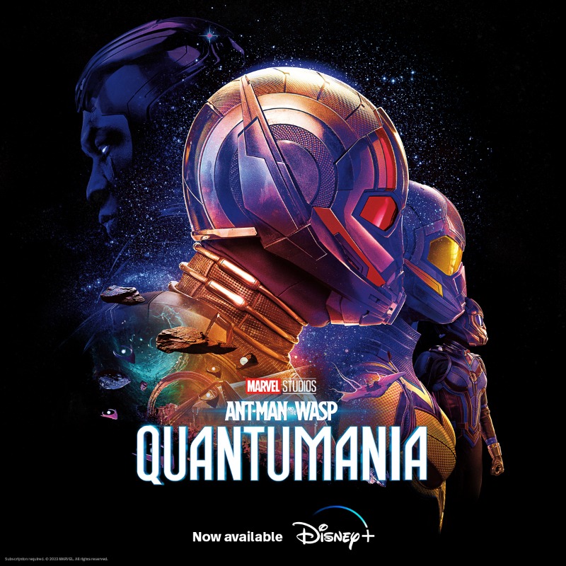 disneyplusph's tweet photo. Ant-Man and the Wasp: Quantumania is now available on Disney+