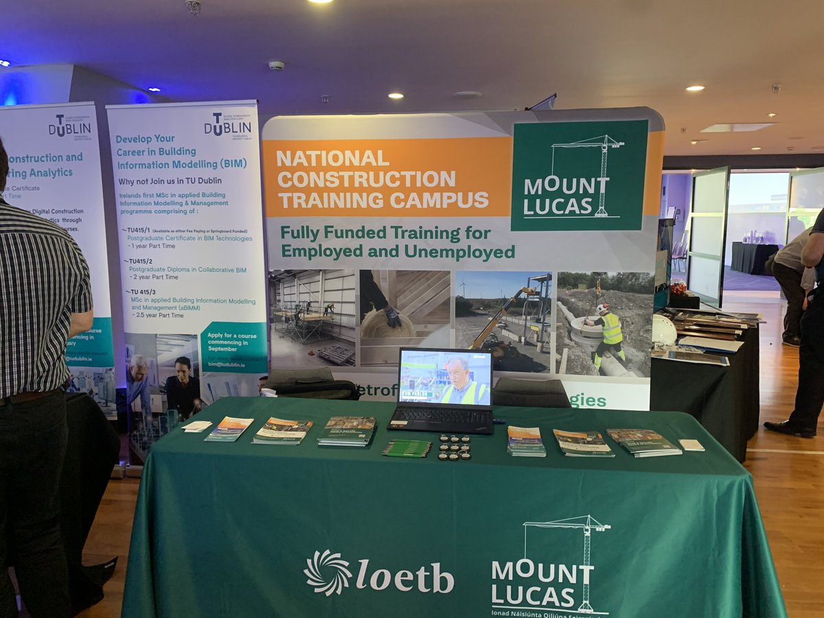 mountlucastc's tweet photo. Delighted to be attending @CIF_Summits Digicon 23 today. Come say hello and learn about the fully funded Digital Construction courses on offer with @laoisoffalyetb @mountlucastc at stand 14. #DigiconSummit @ThisisFet https://t.co/Pw7rd6XzDB