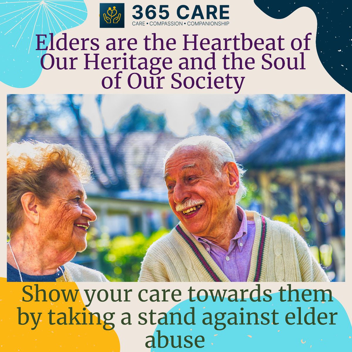 We stand united against elder abuse. Let's raise our voices, spread awareness, and protect our beloved elders. Together, we can create a world where they are cherished, respected, and safe. #NoElderAbuse #StandAgainstElderAbuse #WorldElderAbuseAwarenessDay