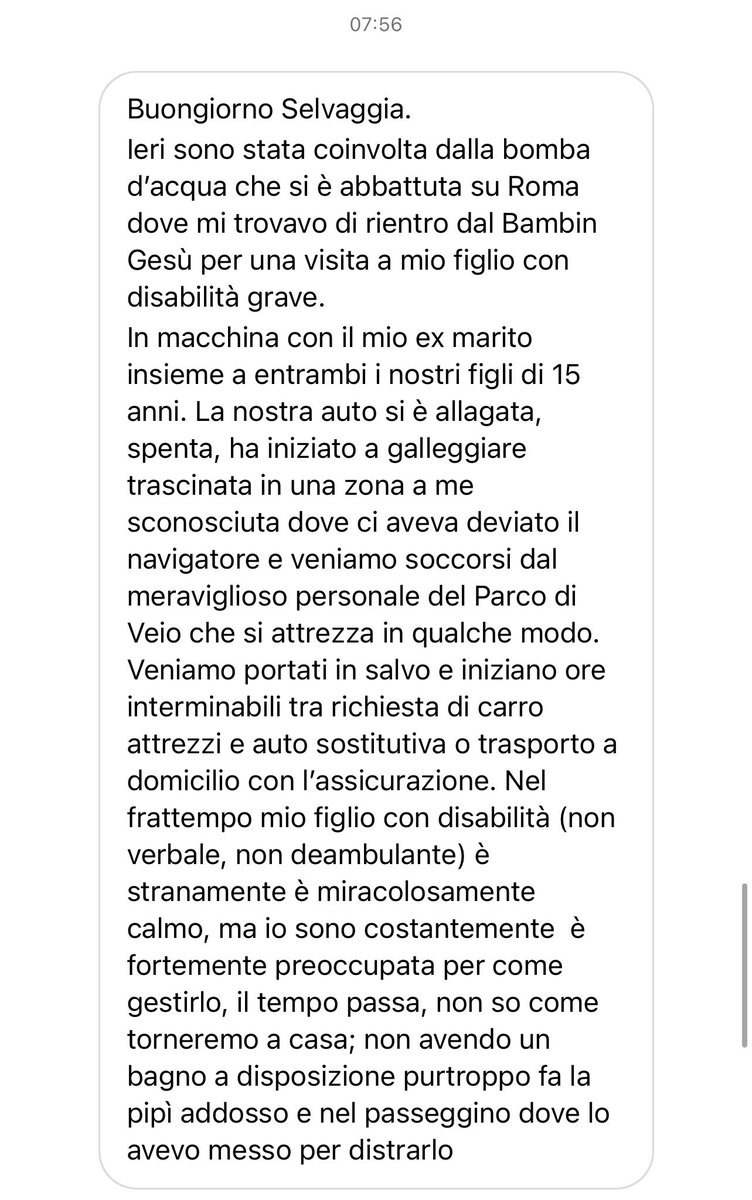 stanzaselvaggia's tweet photo. Tassista di Roma manda una madre con figlio disabile, di notte, a prelevare 200 euro contanti al bancomat, dopo che la loro macchina era stata trascinata via dall’acqua per la pioggia. La bella categoria protetta da Giorgia Meloni e pure quasi tutti quelli prima di lei. https://t.co/91HwAb9Tlj