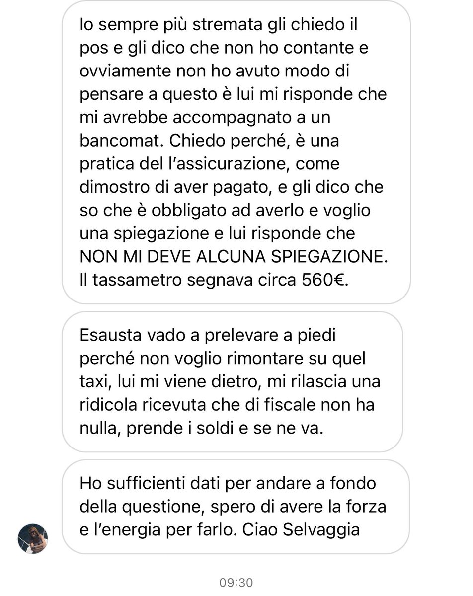 stanzaselvaggia's tweet photo. Tassista di Roma manda una madre con figlio disabile, di notte, a prelevare 200 euro contanti al bancomat, dopo che la loro macchina era stata trascinata via dall’acqua per la pioggia. La bella categoria protetta da Giorgia Meloni e pure quasi tutti quelli prima di lei. https://t.co/91HwAb9Tlj