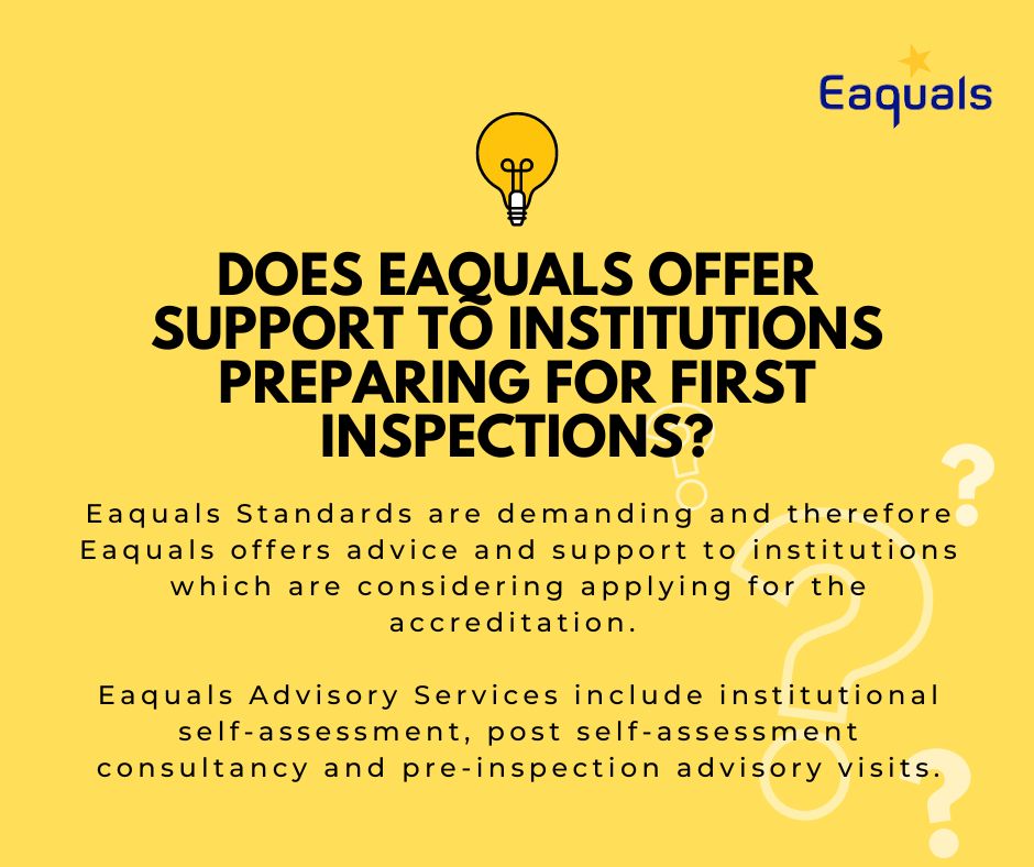 #Eaquals ' standards are high and obtaining the #Eaqualsaccreditation can be somewhat demanding, but we pride ourselves in helping our prospective #members every step of the way. 

#EaqualsAdvisory #qualityassurance #EaqualsFAQseries #EaqualsFAQs #FAQs