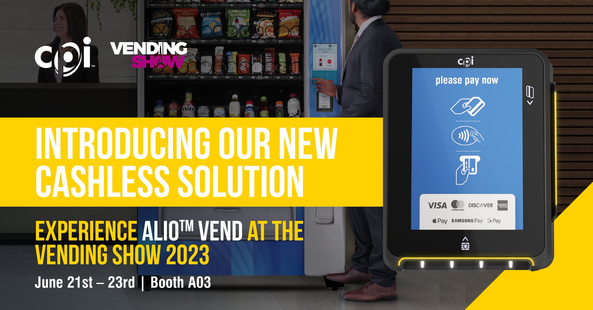 Crane Payment Innovations on Twitter "Excited to unveil Alio™ Vend, our new vending payment