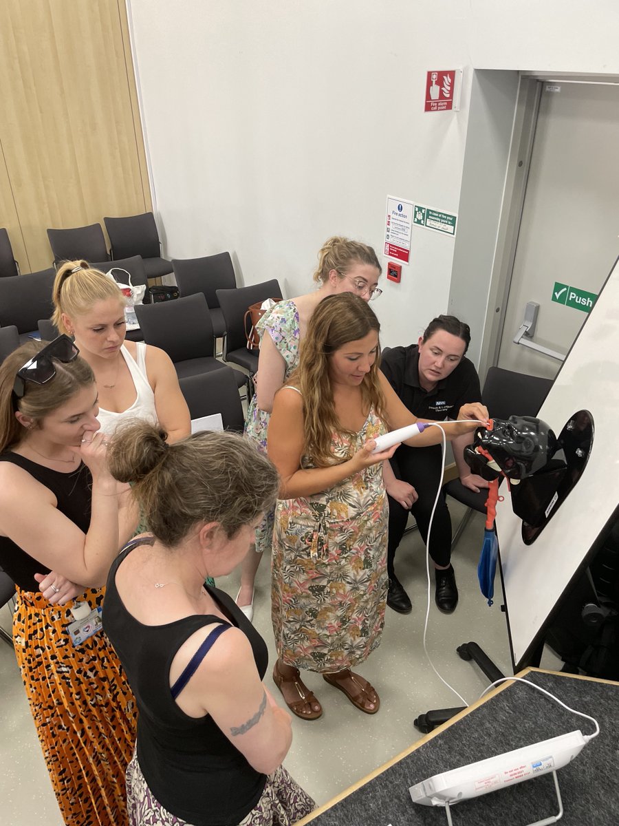 AmbuEurope's tweet photo. Ambu was thrilled to be involved in @WSH_SALT Speech &amp; Language Training Day. Hands-on training, vibrant discussions, showing our advanced Ambu aView 2 Advance Gen2 with cutting-edge audio recording/playback capabilities. #SpeechAndLanguageTraining #AmbuInnovation https://t.co/Ml8VaIxHtU