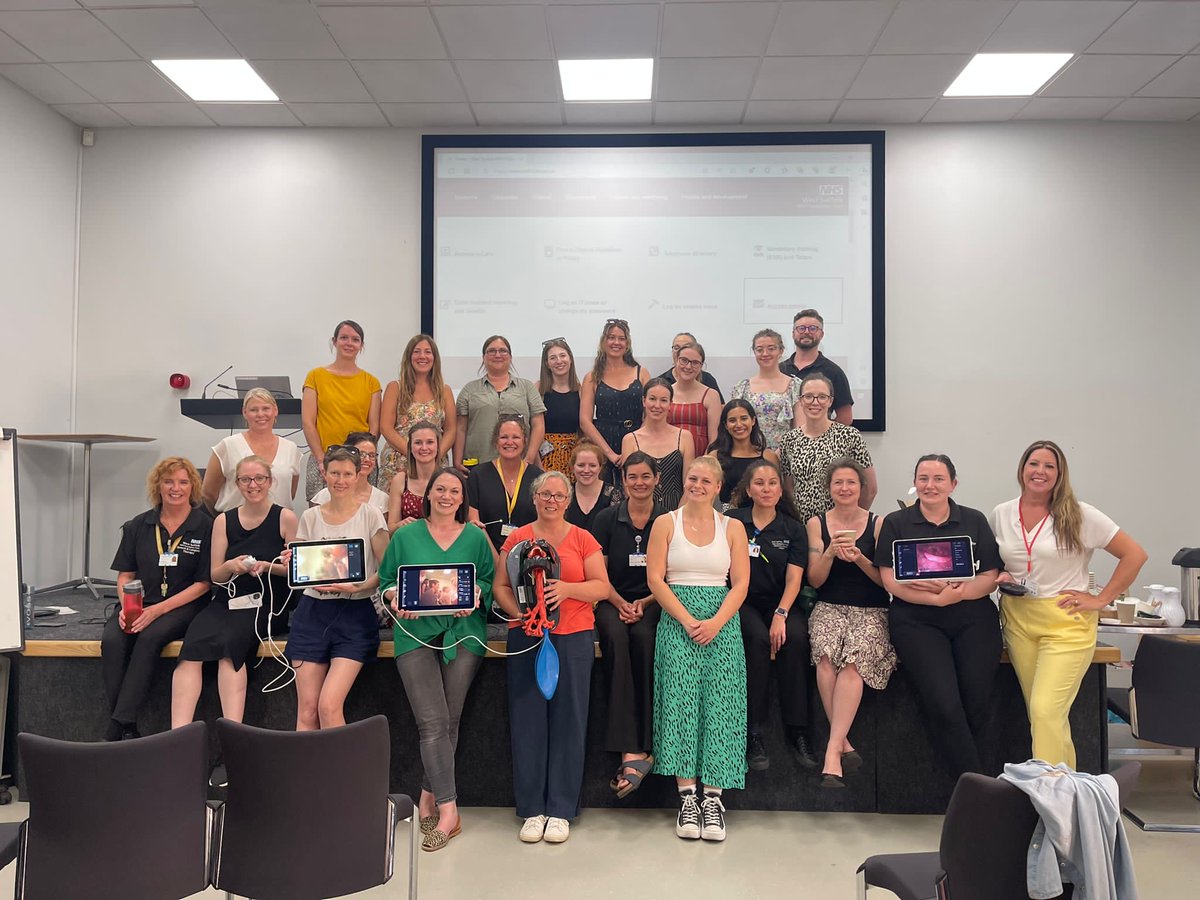 AmbuEurope's tweet photo. Ambu was thrilled to be involved in @WSH_SALT Speech &amp; Language Training Day. Hands-on training, vibrant discussions, showing our advanced Ambu aView 2 Advance Gen2 with cutting-edge audio recording/playback capabilities. #SpeechAndLanguageTraining #AmbuInnovation https://t.co/Ml8VaIxHtU