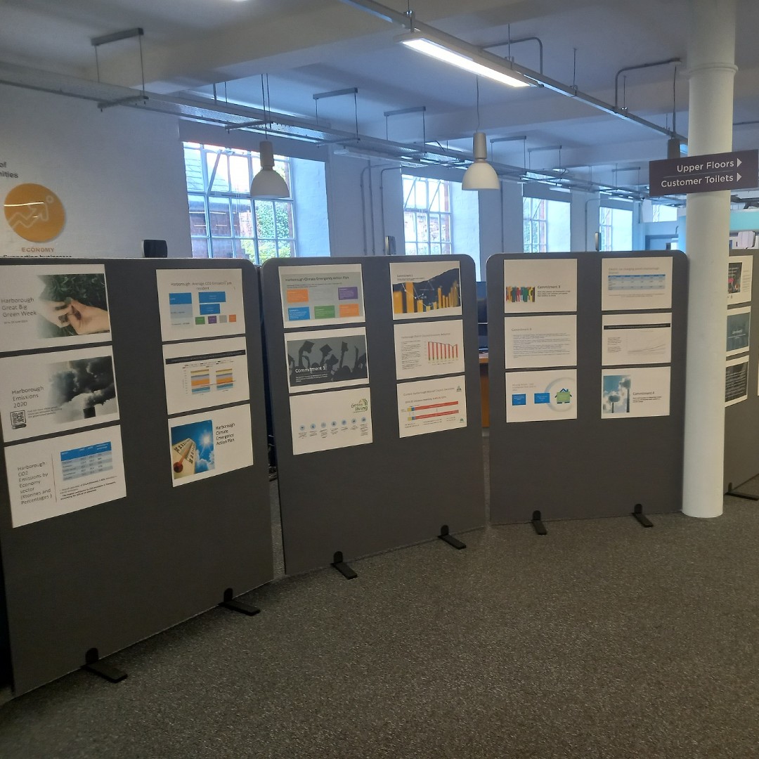 HarboroughDC's tweet photo. 🌍💚Find out about the Climate Emergency Action Plan in #Harborough district! 

👉Free climate exhibition open Thurs 15 &amp; Fri 16 June, 10am - 6pm

👉#Climate meeting tonight: Thurs 15 June'23, 7pm - 8.30pm
👉Book your free space here: https://t.co/t4D7w7iE9a

#GreatBigGreenWeek https://t.co/zw3FMXWEHi