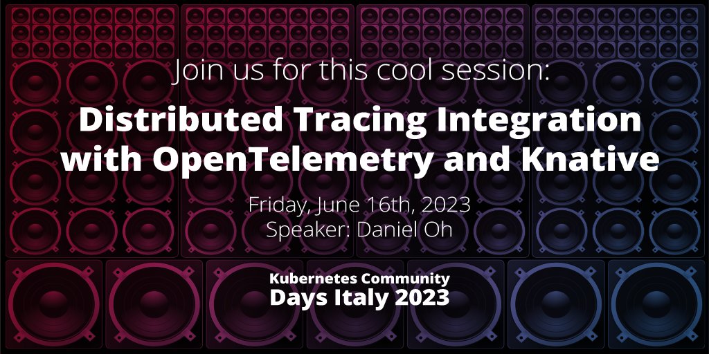 Don't miss 'Distributed Tracing Integration with OpenTelemetry and Knative' by Daniel Oh at Kubernetes Community Days Italy. 

buff.ly/3oPmXeQ

#quarkusworldtour #kcditaly