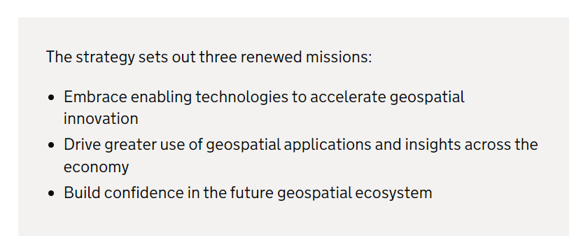 undertheraedar's tweet photo. New 52-page UK Geospatial Strategy 2030 is out, three missions 

1. embrace tech to accelerate geospatial innovation
2. increase use of geospatial applications across economy 
3. build confidence in geospatial ecosystem

https://t.co/CuJMHv6hjL https://t.co/zPoTvnsbqM