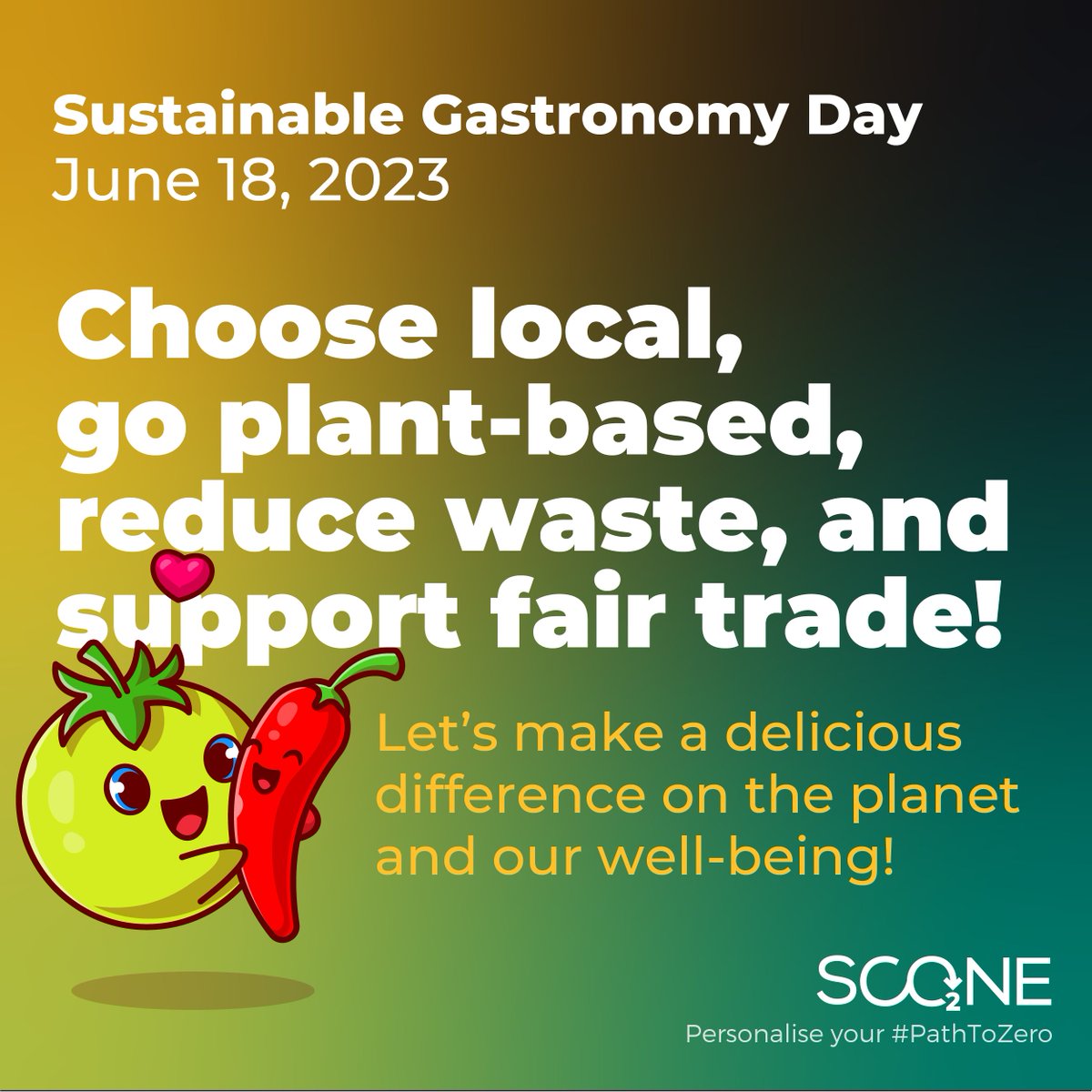 🍽️ On June 18, we celebrate #SustainableGastronomyDay! 🌱 Let's choose local, go plant-based, reduce waste, and support fair trade. Together, we can make a delicious difference on the planet and our well-being! 🌍🌿 buff.ly/3fnnQ3W <a href="/UN/">United Nations</a> #Sustainability #GoodFood