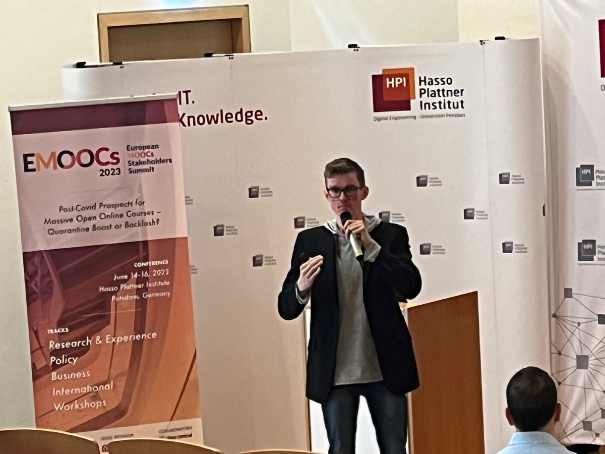 openHPI's tweet photo. What can we learn from successful #YouTubers about educational videos? What makes a good #video? Exciting talk by @h_steinbeck on the second day of #EMOOCs 2023. He currently runs the #MOOC Data Science Bootcamp on openHPI: https://t.co/lp8IVbnW2m Enroll now! https://t.co/B6rNhf0nth