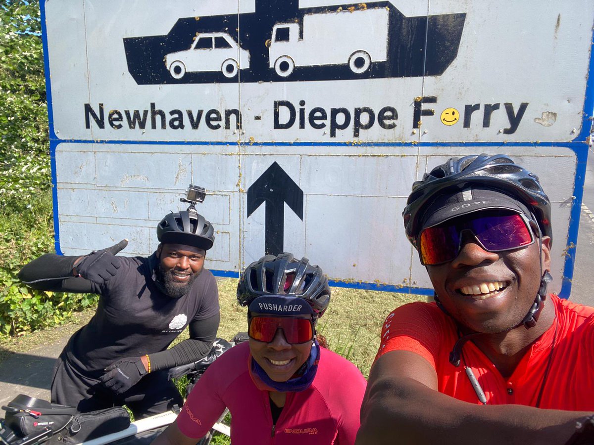 So earlier this month another #bikeadventure took place #londontolagosadventure leaving from Hackney I set off joined by 2 amazing people. Quick trip to the #trek store one last time and we were off. Cycling has truly allowed me to explore meet new people & places #cycle