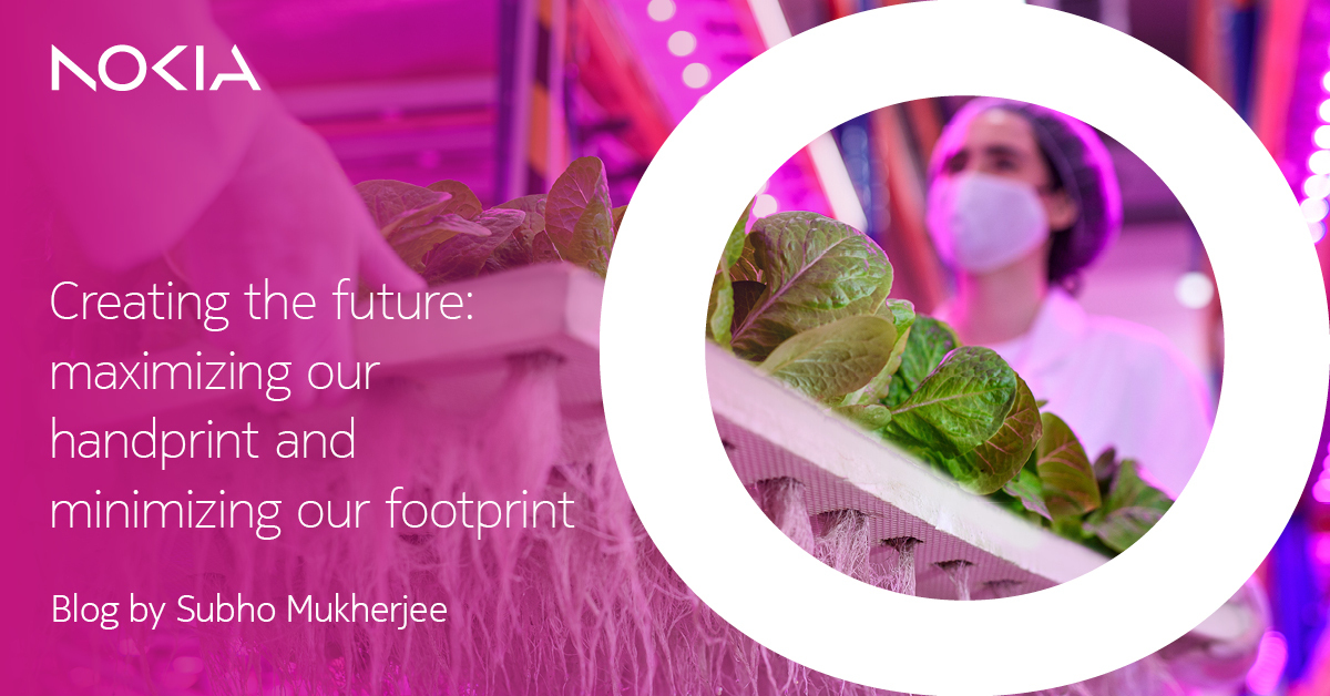 How do we progress towards meeting the goals of the Paris Agreement on climate change? We focus on minimizing our footprint – our negative impact, and maximizing our handprint - the positive impact of #digitalization and connectivity: nokia.ly/3PcMKs4 
#sustainability #5G