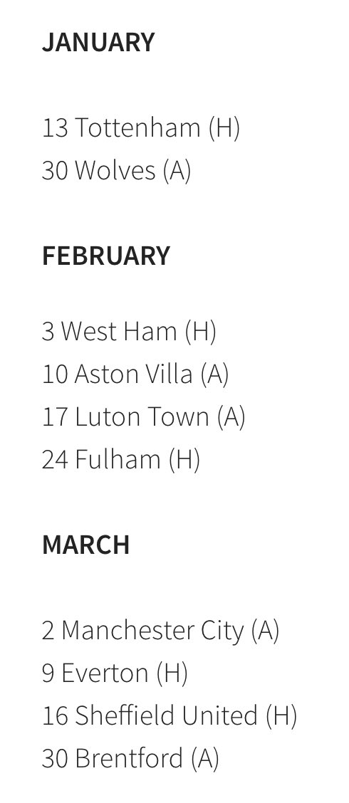 UnitedStandMUFC's tweet photo. 📅 #mufc’s full list of fixtures for the 2023/24 season. https://t.co/Bw88I2YJBU