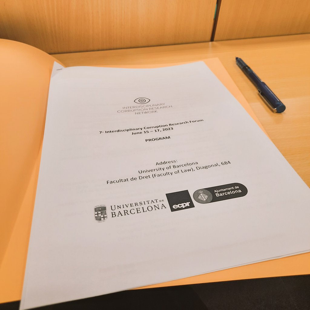 It is great to meet again all the friends and colleagues from the <a href="/ICR_Network/">ICRN</a> at the #ICRNForum23 at <a href="/UniBarcelona/">Universitat de Barcelona</a>.

Two days to exchange new ideas to make research on #corruption growth.

Thanks to all the organisers!