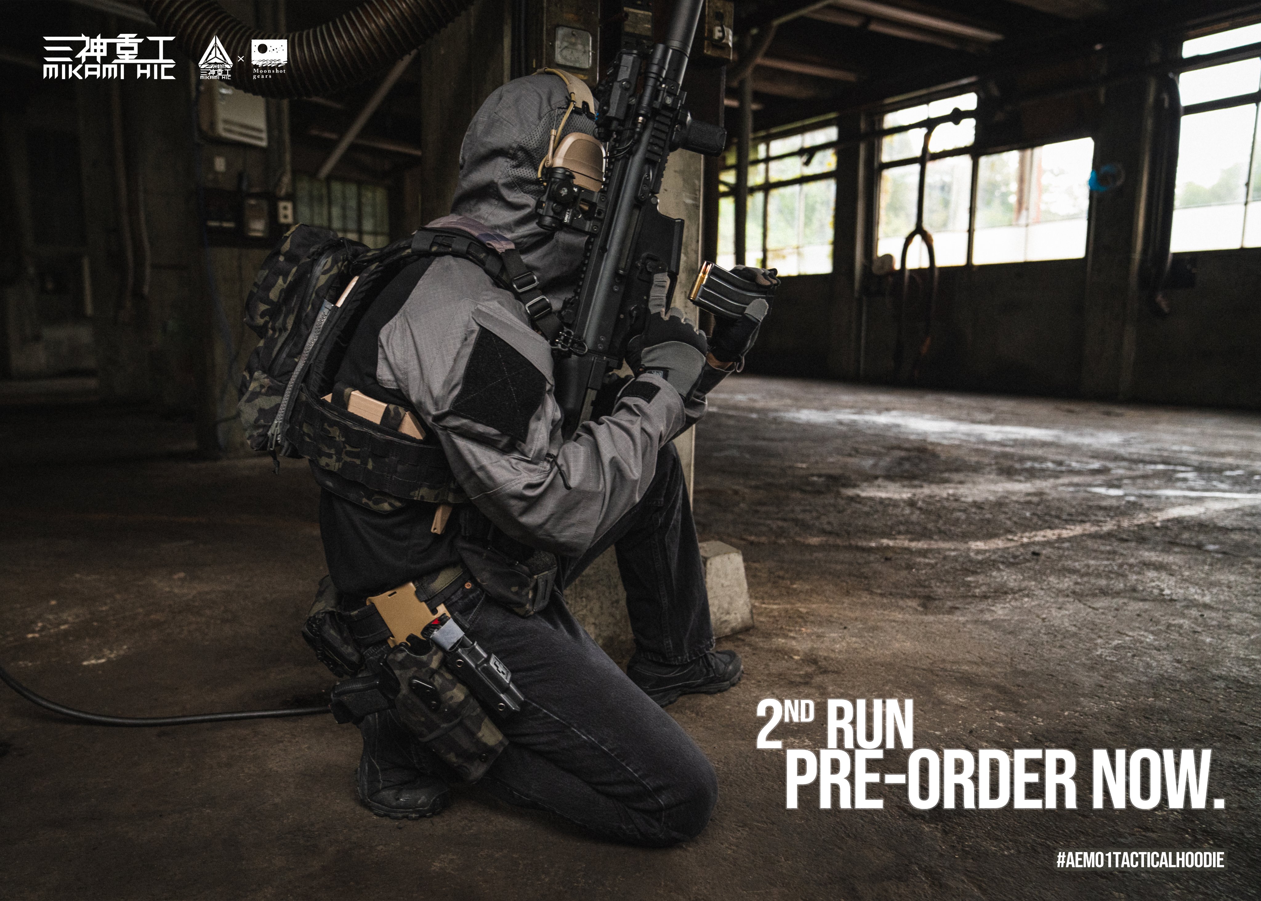 三神重工×AEM01×Moonshotgears『AEM01 Tactical Hoodie Summer