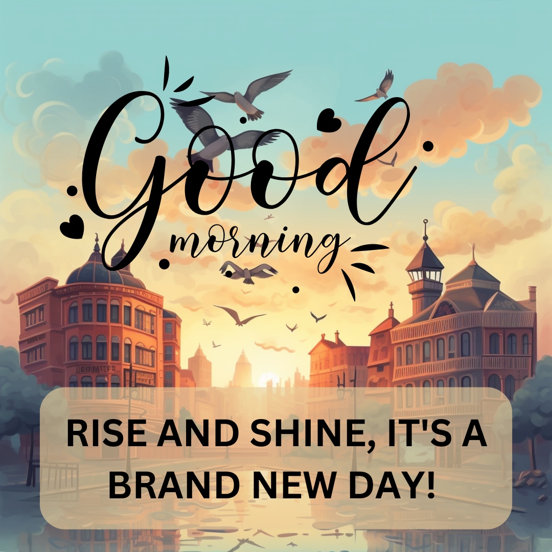 Gm gm - Rise and shine, it's a brand new day! #RiseAndShine #NewDayVibes