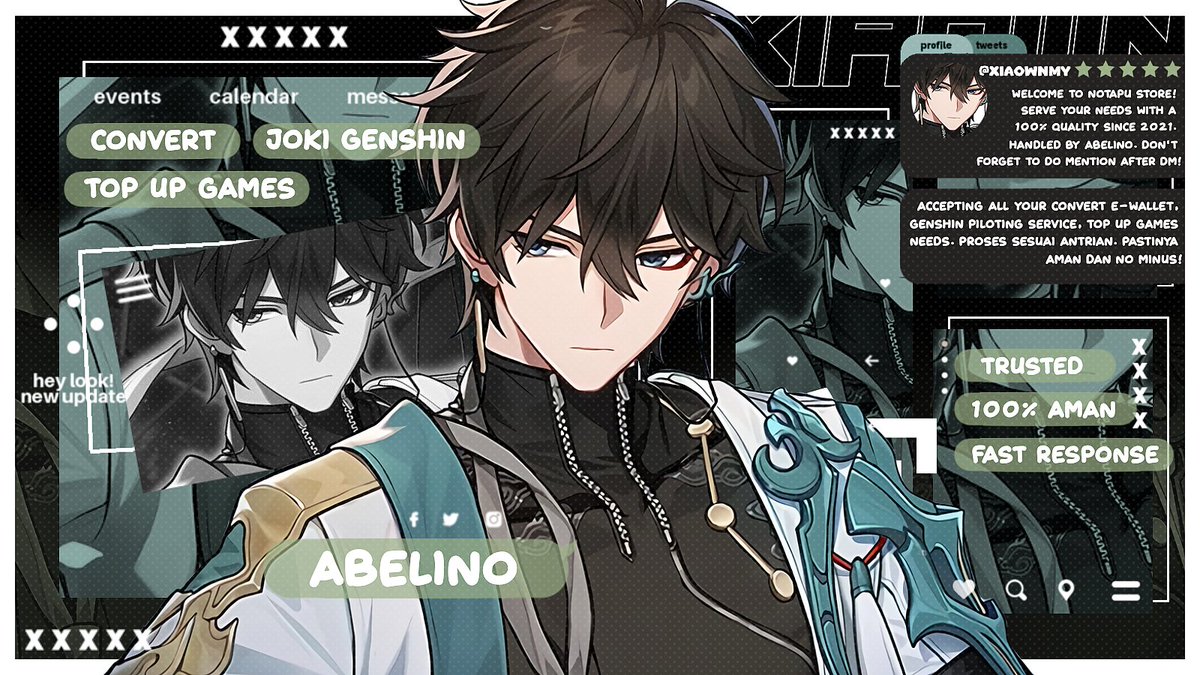 Abe: OPEN! TOP UP GENSHIN, HSR, ZZZ, WUWA, ROBLOX. tweet media