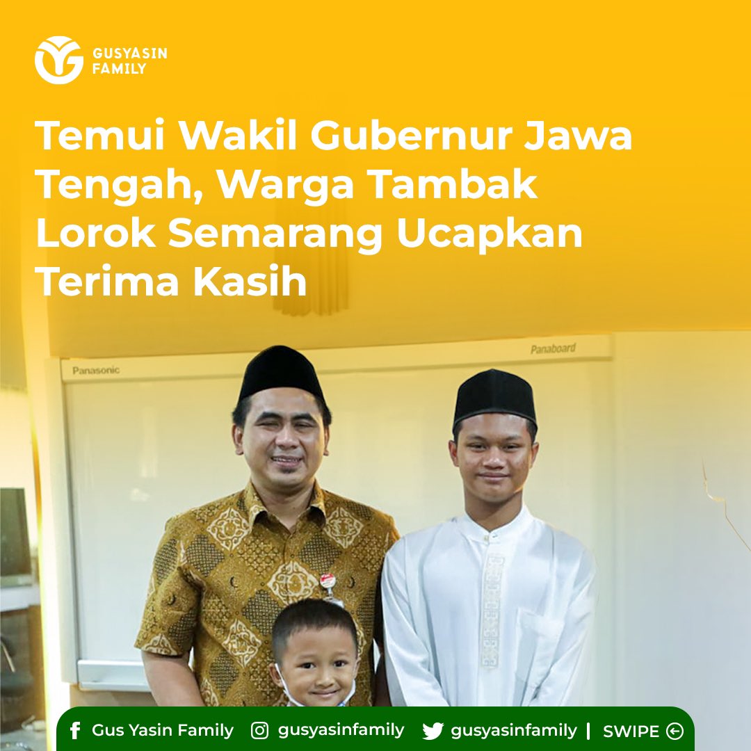 gusyasinfamily's tweet photo. Datang bersama dua putranya, Srikatun langsung mengucapkan rasa terima kasih ketika bertemu Gus Yasin, sapaan Wagub di ruang kerja.

"Terima kasih sekali ya Pak, (kami) sudah dibantu, anak saya bisa sekolah..” https://t.co/vMj8AzQiJ3