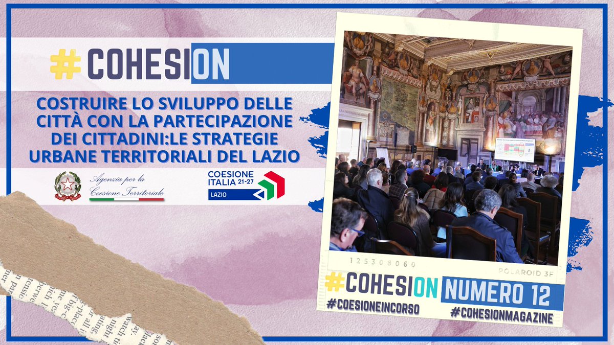 AgenziaCoesione's tweet photo. 💥La partecipazione dei cittadini e del partenariato locale per lo sviluppo delle #città
Su #CohesionMagazine raccontiamo l'esperienza di coinvolgimento attuata con le Strategie Urbane Territoriali nel #Lazio
👉https://t.co/NevA9NSTy0
@RegioneLazio
#CoesioneInCorso #EuInMyRegion https://t.co/RXZxuD93Px