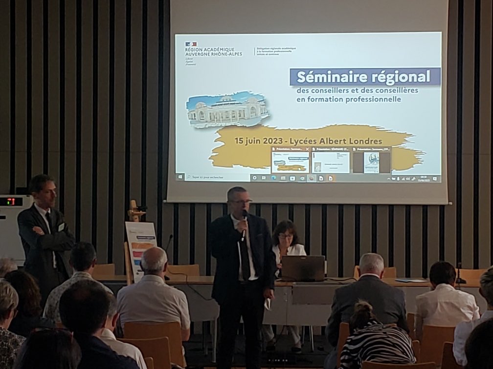 Séminaire régional des conseillers en Formation Professionnelle: heureux et honorés d’accueillir cette manifestation et quelques 150 CFP qui œuvrent au destin de la formation continue de notre grande région #GRETA#DRAFPIC#Région Académique Auvergne-Rhône-Alpes