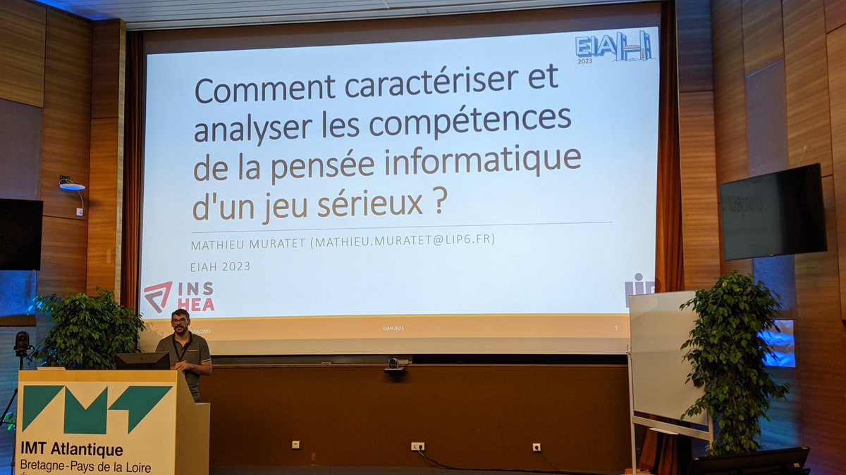 Présentation de Mathieu Muratet "Comment décrire les compétences de la pensée informatique dans les jeux sérieux?" #EIAH2023