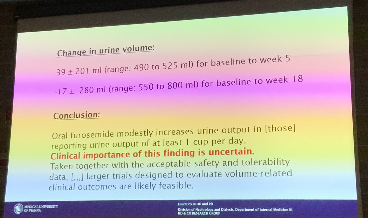 maría marques vidas (@mmvidas) on Twitter photo Diuretics en HD and PD?
Clinical significance of small changes in urine output…..??
#ERA23 <a href="/ERAkidney/">ERA - European Renal Association</a> <a href="/SOMANEorg/">Sociedad Madrileña de Nefrología (SOMANE)</a> <a href="/SENefrologia/">S.E.N. Nefrología</a> Diuretics en HD and PD?
Clinical significance of small changes in urine output…..??
#ERA23 <a href="/ERAkidney/">ERA - European Renal Association</a> <a href="/SOMANEorg/">Sociedad Madrileña de Nefrología (SOMANE)</a> <a href="/SENefrologia/">S.E.N. Nefrología</a>