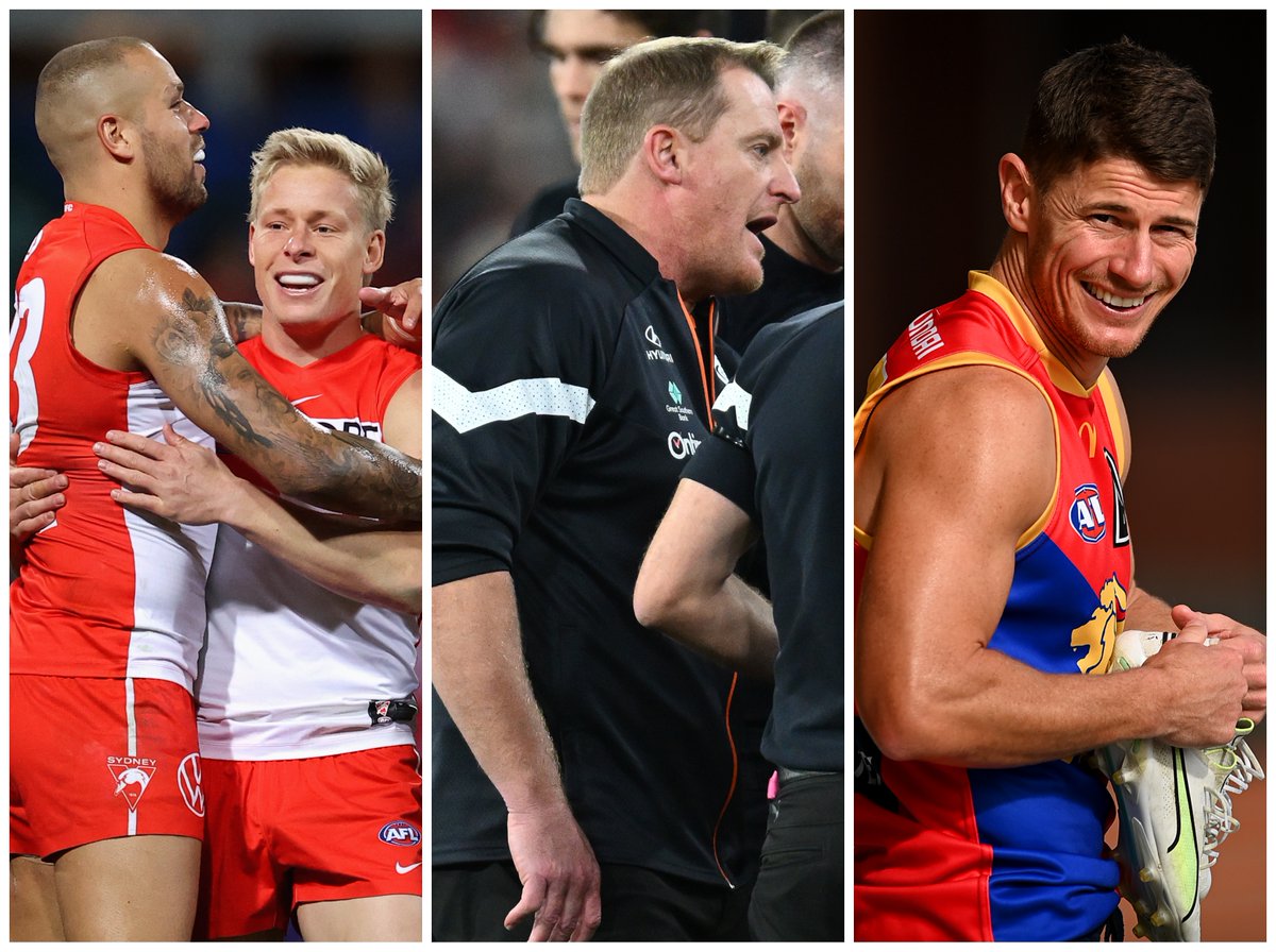 FOXFOOTY's tweet photo. ROUND 14 TEAMS

Sydney lose two big guns, Carlton swings the axe as Brisbane makes another surprise veteran call.

SEE THE SIDES: https://t.co/MGkICSQGwt https://t.co/le7algedVu
