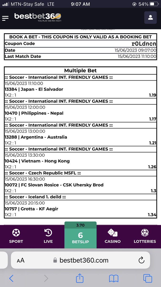Daily 3-5 odds 
Cc @BestBet360 
Favorites to Win 

Bet Code ➡️➡️ rOLdncn
Sign up via ➡️ BestBet360.com/#BetRep 

@BoomBetNG @FarindokiOmar @BetCodes_NG