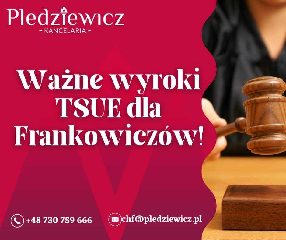 W sprawie przed TSUE C-287/22 prowadzonej przez naszą kancelarię Trybunał orzekł, że sąd krajowy powinien zawiesić spłatę rat kredytu na czas procesu kiedy jest ono konieczne dla skuteczności orzeczenia. 
#CHF #frankowicze #TSUE